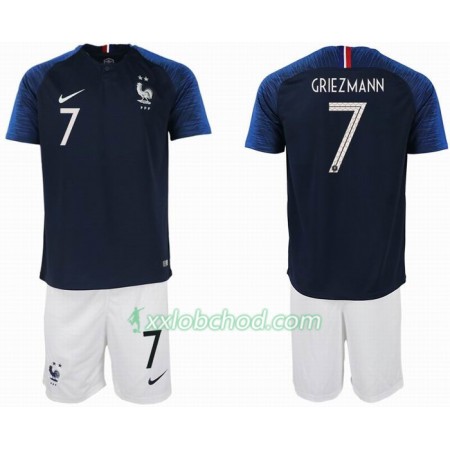 Fotbalové dresy Francie GRIEZMANN 7 2 star Dětské MS 2018 Domácí Dres